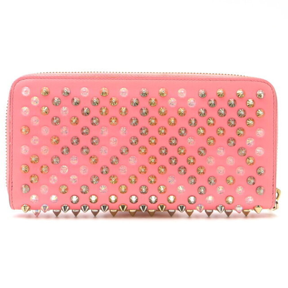 Christian Louboutin leather wallet round long pink